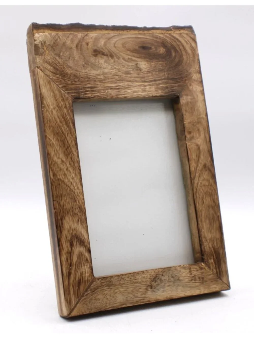 Rustic Wooden Picture Frame With Live Edge Design 5x7